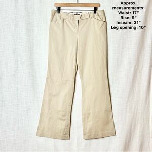 Express Editor Khaki Bootcut Dress Pants 10R Mid Rise Cotton Career 31x34